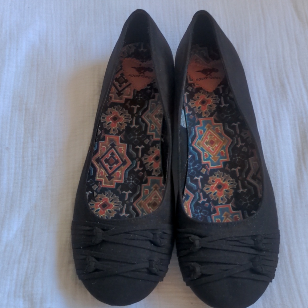 Rocket Dog Black Flats